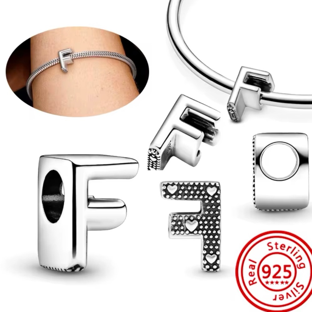 NWOT Letter F Alphabet Charm Sterling Silver 925
